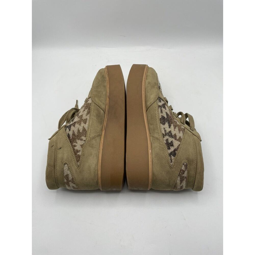 ZODIAC Shoes Siona Suede Platform Booties Southwestern Print Elmwood Tan Sz 7.5